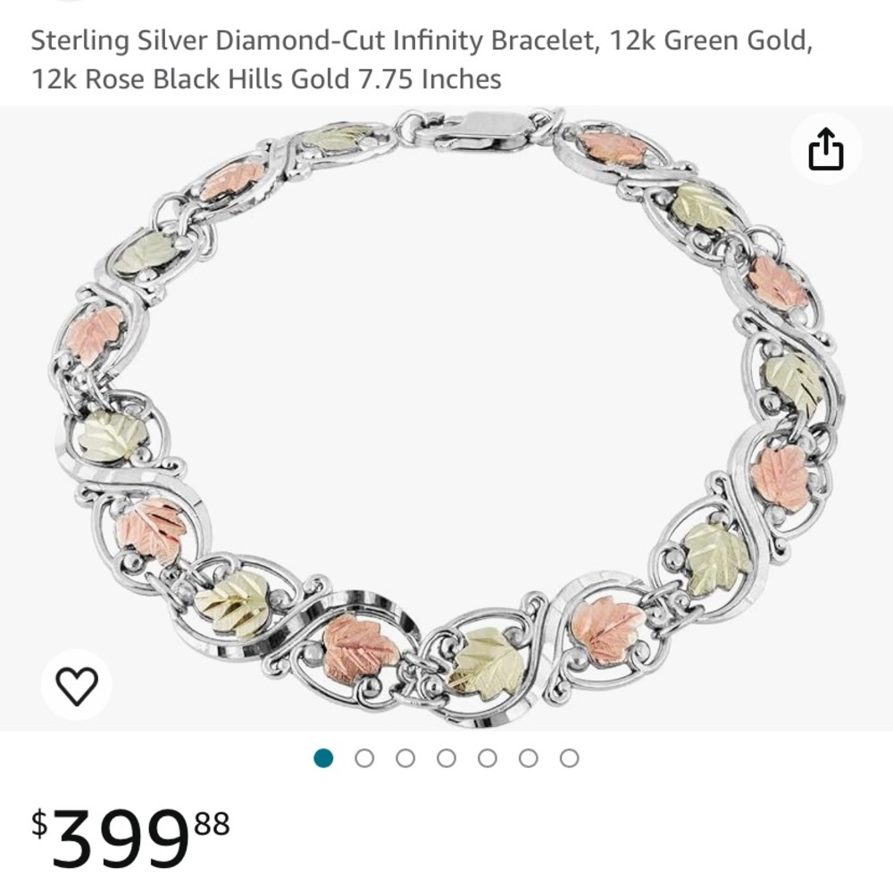 Beautiful 12k/sterling silver bracelet